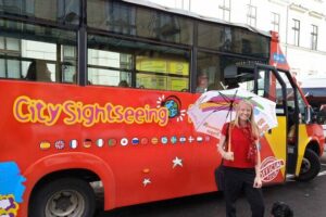 City Sightseeing Prague Hop-On Hop-Off Bus Tour & optional Boat Tour - Blue Route: Republic Square to Old Town and the river cruise pier
