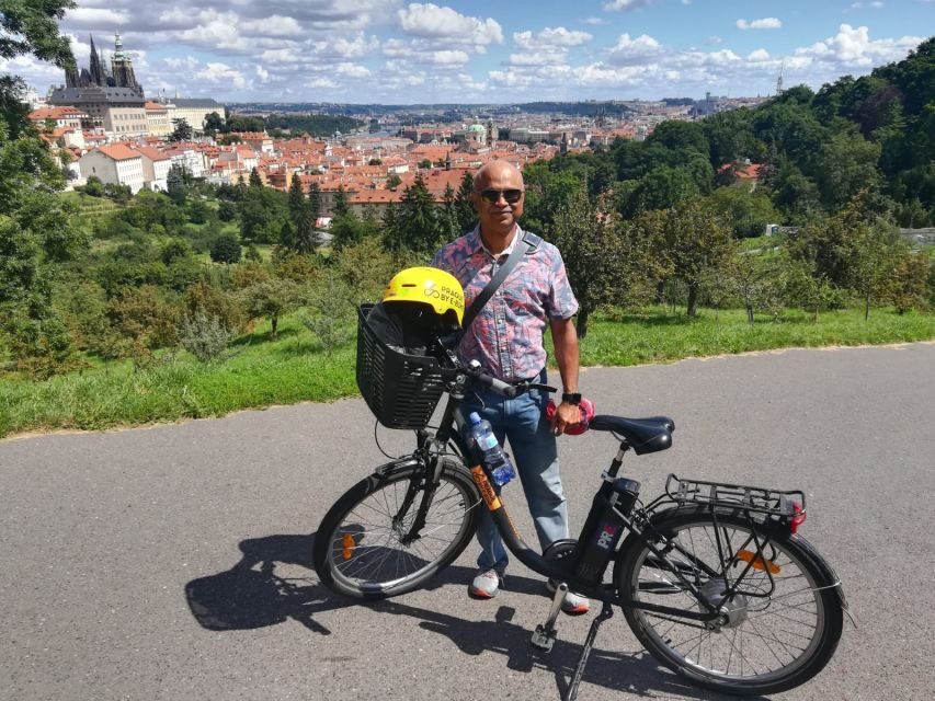 Prague 3-Hour Sightseeing Tour by Electric Bike - Petrin Hill panorama and the way back past major icons