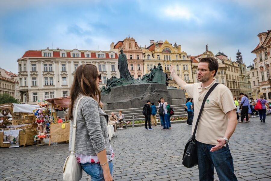Prague: 3-Hour Walking Tour of Old Town & Prague Castle - Prague Castle complex: exteriors, big views, and final legends