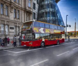 Prague: Big Bus Hop-on Hop-off, Castle Tour and River Cruise - Your audio guide day: 24 languages, earbuds, and bus-side staff