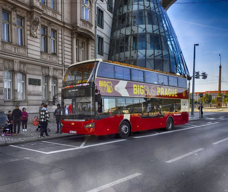 Prague: Big Bus Hop-on Hop-off, Castle Tour and River Cruise - Your audio guide day: 24 languages, earbuds, and bus-side staff