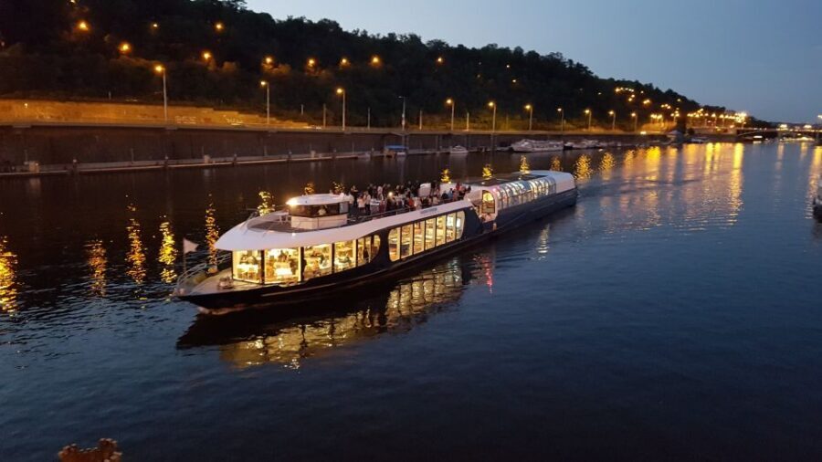 Prague: City Tour and Dinner Cruise with Hotel Pickup - Wenceslas Square, the National Museum, and the New Town Spine