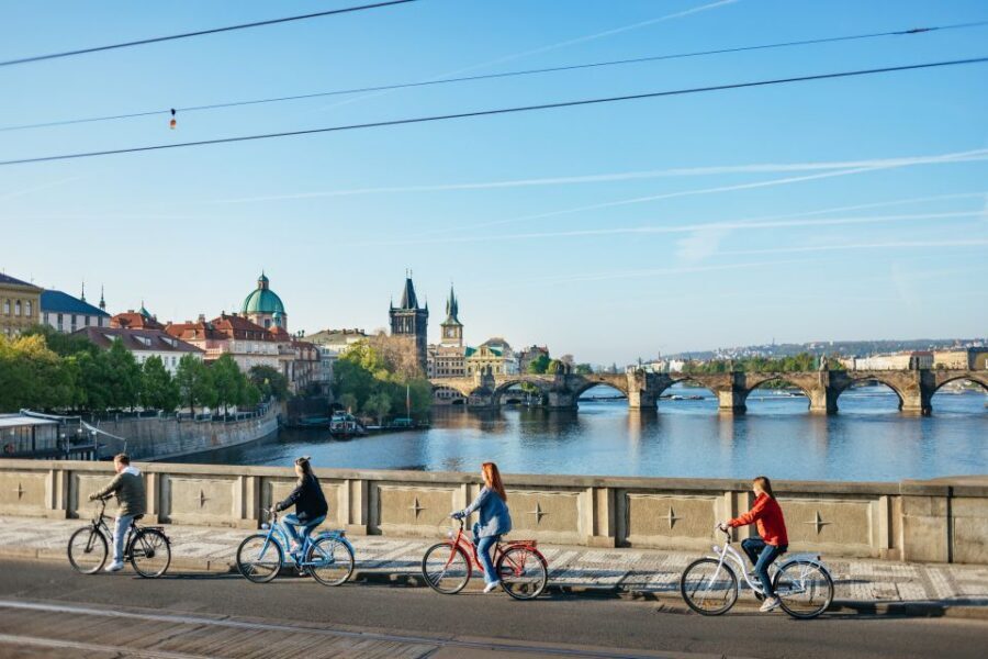 Prague: Complete Bike Tour - Charles Bridge and Emperor Charles IV: seeing the bridge beyond the postcard