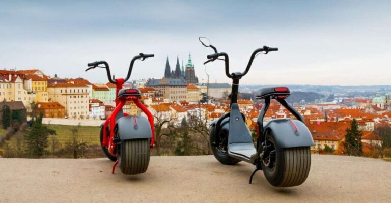 Prague: Fat Tire E-Scooter Guided Tour - Saská 7: the easiest starting point if you want views early