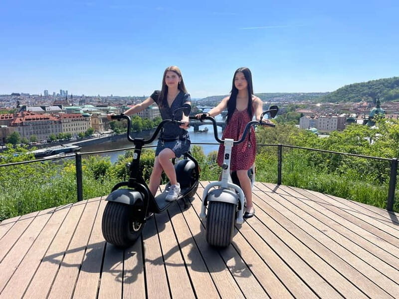 Prague: Fat Tire or Regular Scooter Tour with A Local Guide - Štvanice Island photos and the fast shift from city center to river mood