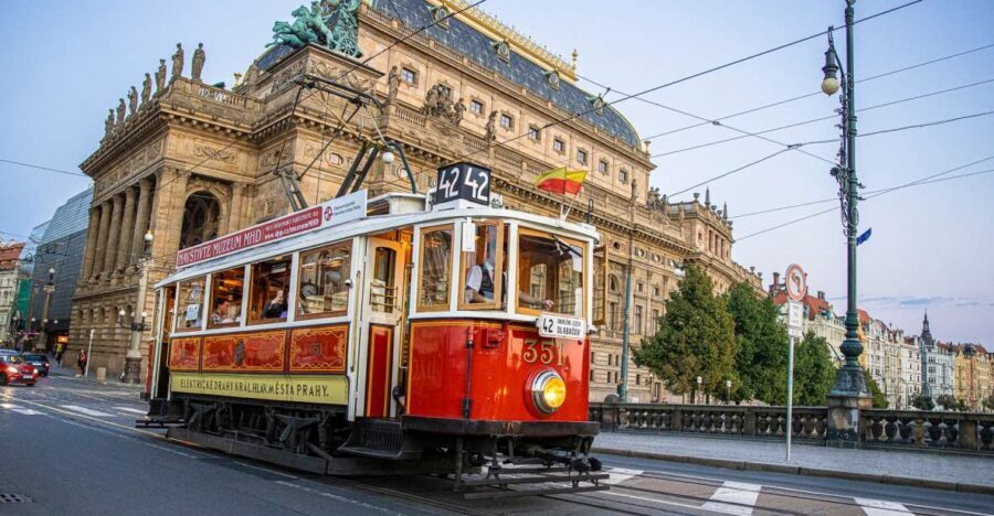Prague: Hop-on Hop-Off Historical Tram Ticket for Line 42 - Onboard guides and the audio app: what to expect in real terms