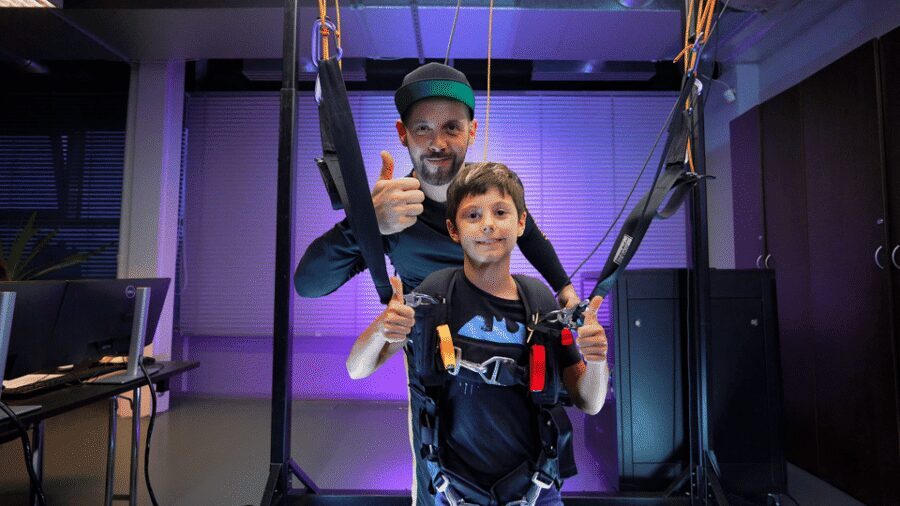 Prague: Hurricane Factory Parachute Jump VR Simulator - The VR Jump Setup: Harness First, Then the Lift-Off Feeling