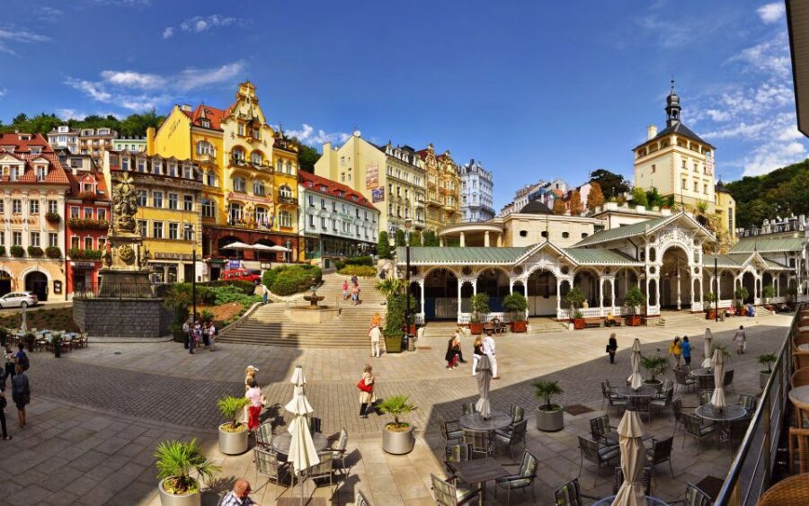 Prague: Karlovy Vary Day Trip with Watchtower and Funicular - Spa colonnades and famous name connections (Peter the Great, Goethe)