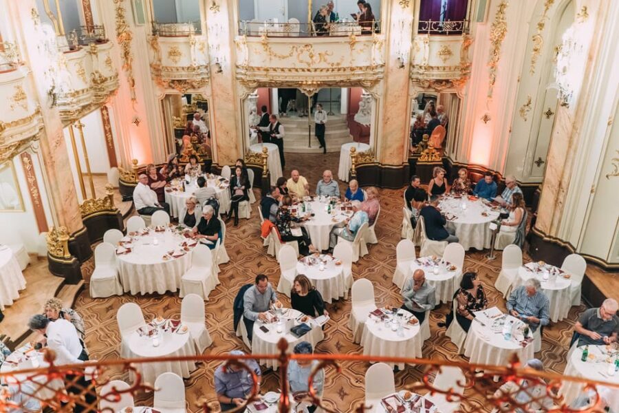 Prague: Mozart Ballroom Concert Ticket with 3-Course Dinner - Czech-Austrian Menu Details: Soup, Beef Bourguignon, Vegan Curry, and Apple Pie