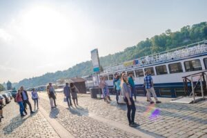 Prague: Sightseeing Boat Cruise with Buffet Dinner - Boarding at Dvorakovo embankment: timing is part of the experience