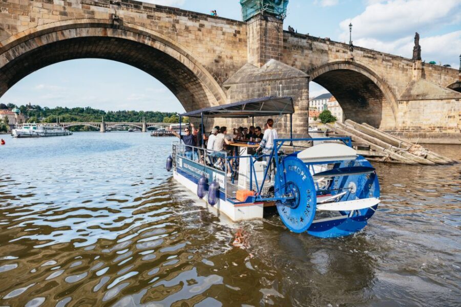 Prague: Swimming Beer Bike on A Cycle Boat - Your 90-minute river route: Letná Park to Charles Bridge to Kampa