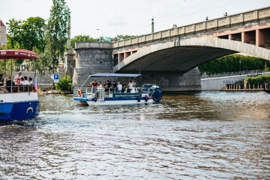 Prague: Swimming Beer Bike on A Cycle Boat - Meeting at U Bukanýra and settling into your pedals