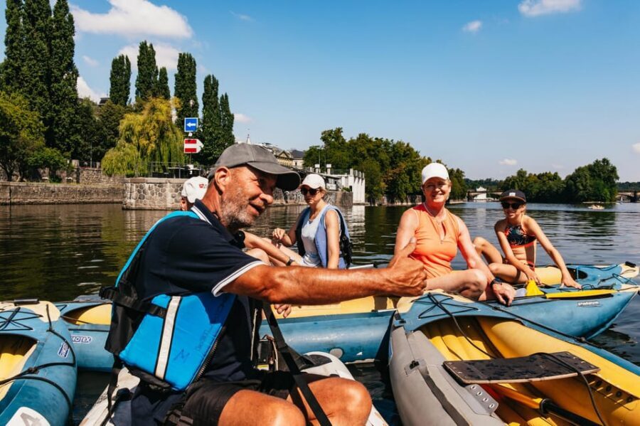 Prague: Vltava River Guided Canoeing Tour - The garden pub finish by Vyšehrad Castle (and that mojito payoff)